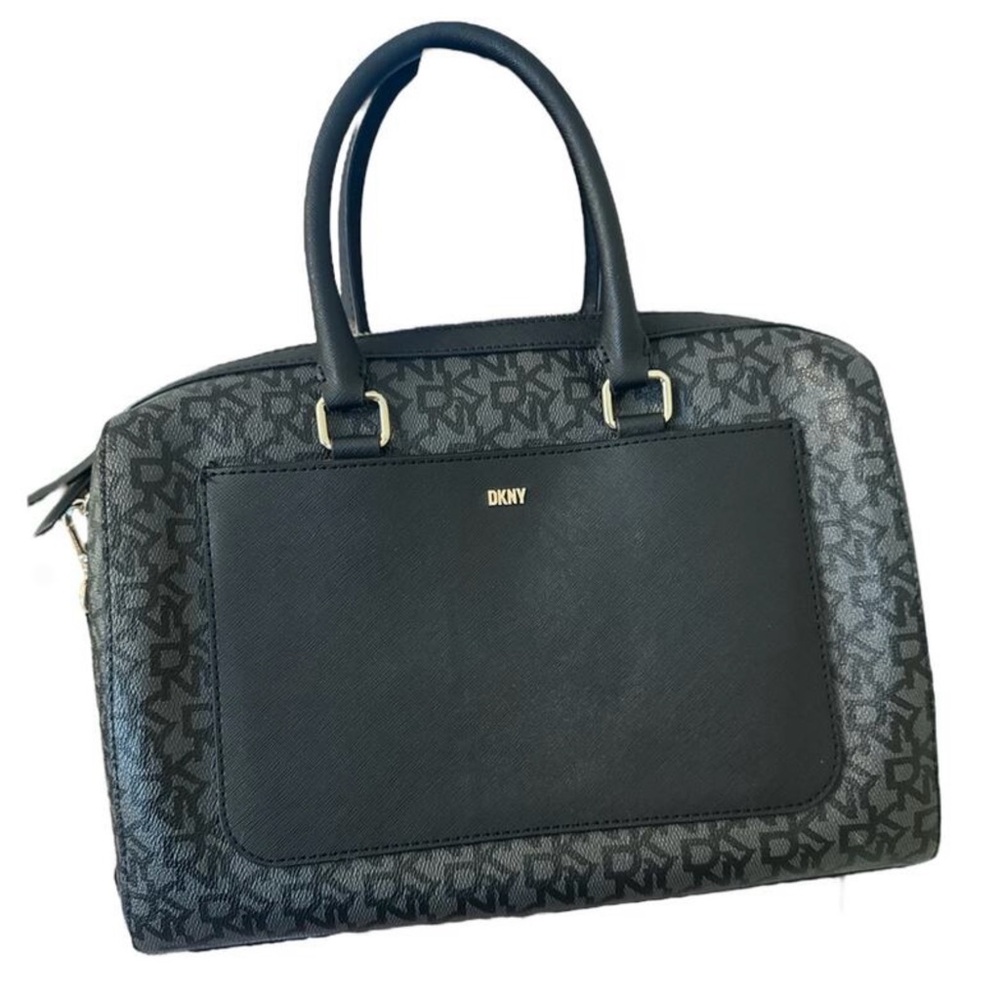 DKNY Black and Gray Doctor bag purse